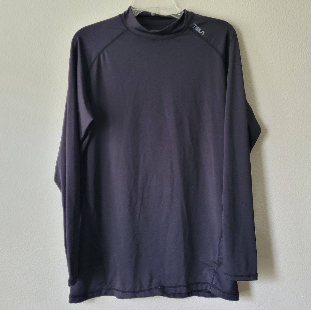 TSLA Black Baselayer Long Sleeve Shirt